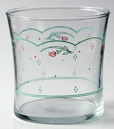 Calico Rose (Corelle) Glassware Double Old Fashioned