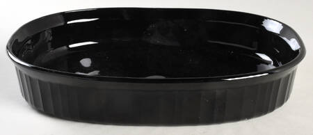 Classic Black 1.5 Quart Oval Covered Casserole No Lid