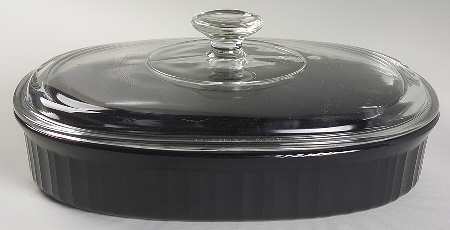 Classic Black 1.5 Quart Oval Covered Casserole