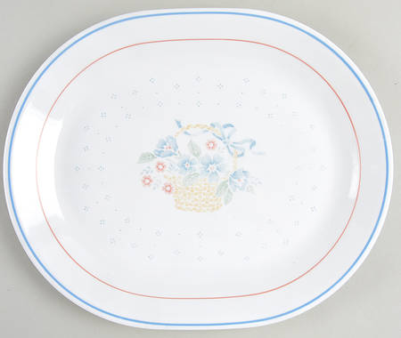 Country Cornflower 12" Oval Serving Platter
