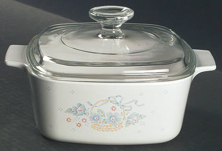 Country Cornflower 1.5 Quart Square Casserole with Lid