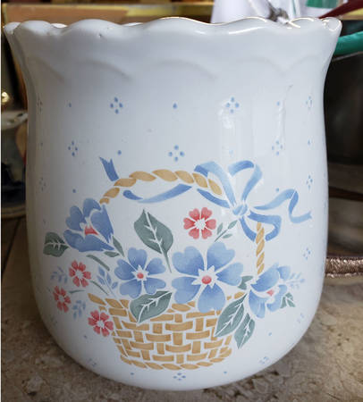 Country Cornflower Utensil Holder