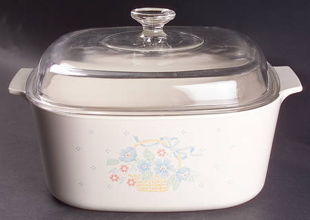 Country Cornflower 5 Quart Square Casserole with Lid