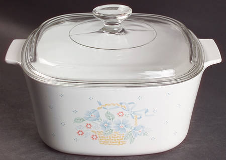 Country Cornflower 3 Quart Square Casserole with Lid