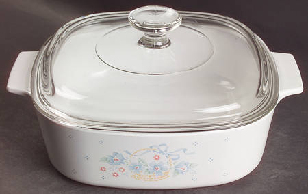 Country Cornflower 2 Quart Square Casserole with Lid
