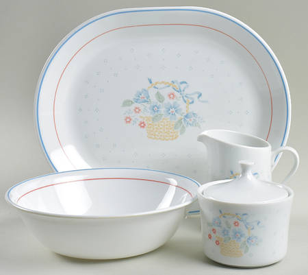 Country Cornflower 5 Piece Hostess Set