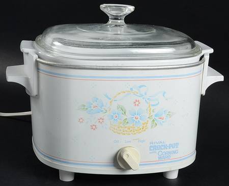 Country Cornflower Crock Pot with Lid & Insert