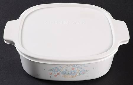 Country Cornflower 2 Quart Square Casserole with Lid