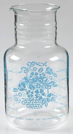 Country Cornflower Glassware Carafe