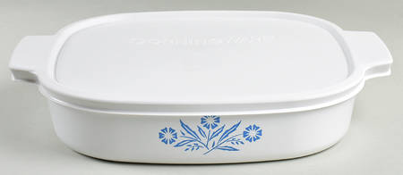 Cornflower Blue 2.5 Quart Square Casserole with Lid by Corning Corelle