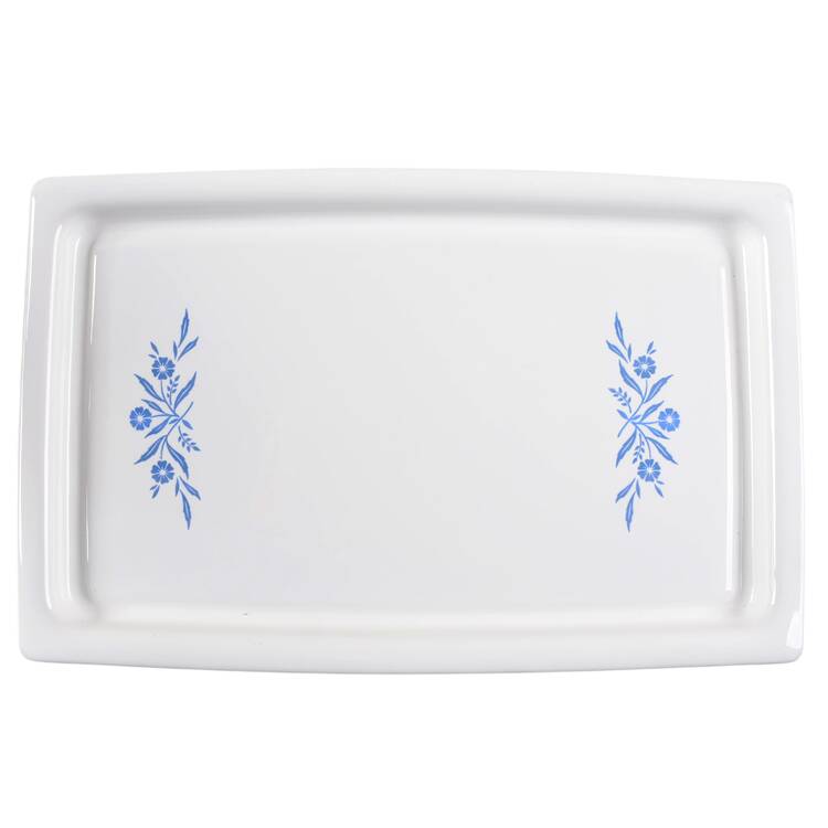 Cornflower Blue 16" Rectangular Broil/Bake Tray