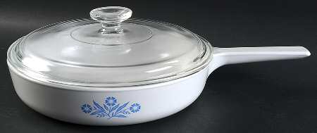 Cornflower Blue 10" Rangetopper Skillet & Glass Lid by Corning Corelle