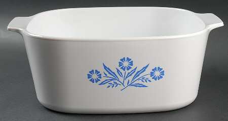 Cornflower Blue 5 Quart Square Casserole No Lid by Corning Corelle