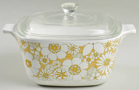Floral Bouquet (Corelle) 1.75 Quart Square Casserole with Lid