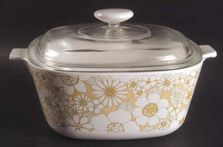 Floral Bouquet (Corelle) 3 Quart Square Casserole with Lid
