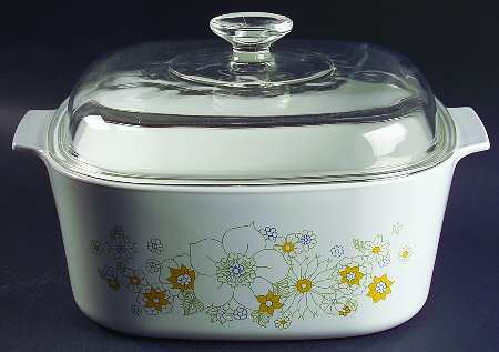 Floral Bouquet (Corelle) 5 Quart Square Casserole with Glass Lid