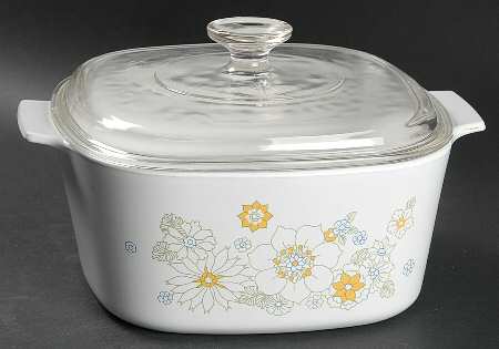 Floral Bouquet (Corelle) 3 Quart Square Casserole with Lid