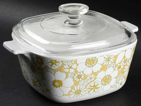 Floral Bouquet (Corelle) 1.75 Quart Square Casserole with Lid