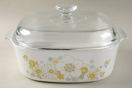 Floral Bouquet (Corelle) 4 Quart Square Casserole with Lid