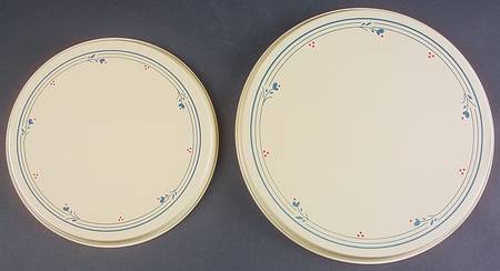 Country Violets Stove Cover Set-Steel 2 8" & 2 10" Round Covers