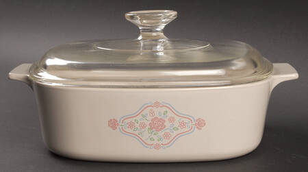 English Breakfast (Corelle) 2 Quart Square Casserole with Lid