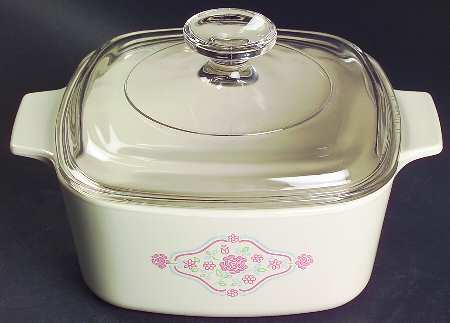 English Breakfast (Corelle) 1.5 Quart Square Casserole with Lid