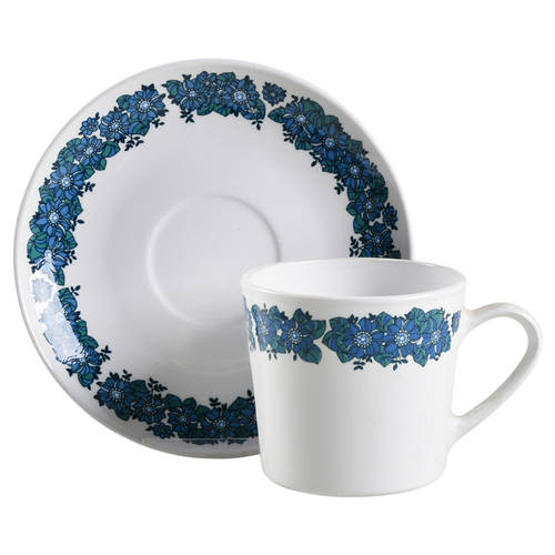 Evening Song Flat Cup & Saucer Set