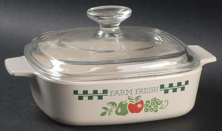 Farm Fresh 1 Quart Square Casserole with Lid