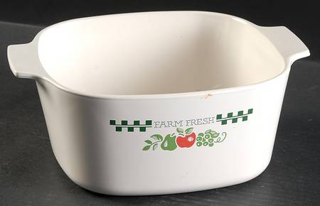Farm Fresh 3 Quart Square Casserole No Lid