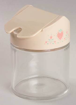Forever Yours (Corelle) Glass Sugar Bowl & Plastic Lid