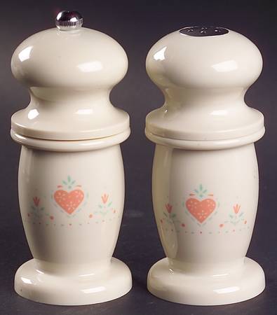 Forever Yours (Corelle) Plastic Salt & Pepper Mill Set by Corning Corelle