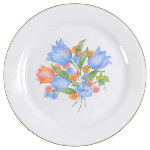Fresh Cut (Green Trim, Corelle) Luncheon Plate