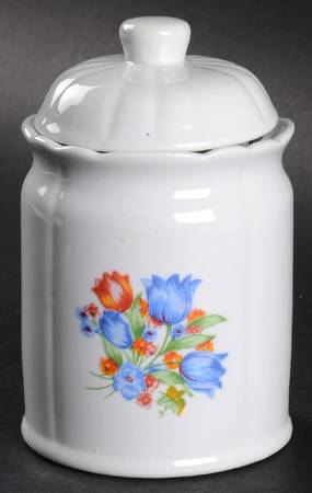 Fresh Cut (Green Trim, Corelle) Small Canister & Lid
