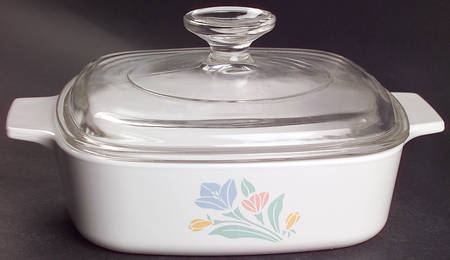 Friendship (Corelle) 1 Qt Square Casserole w/Glass or Plastic Lid
