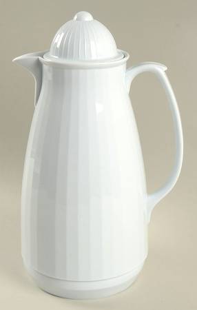French White Plastic Thermos/Carafe & Lid