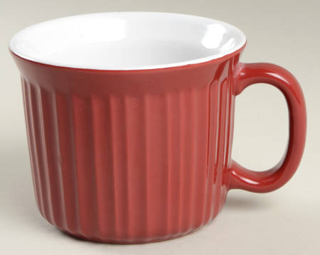 French White Mug No Vented Plastic Lid