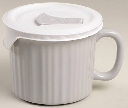 French White Mug & Vented Plastic Lid