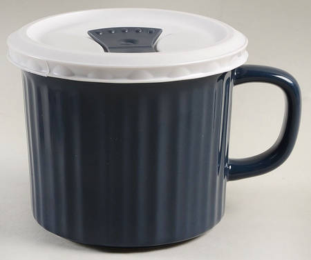 French White Mug & Vented Plastic Lid