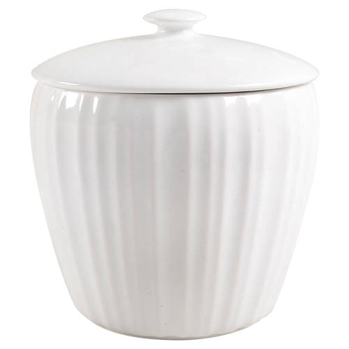 French White Medium Canister & Lid