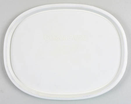 French White Lid for 1.5 Quart Oval Covered Casserole