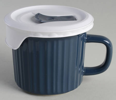 French White Mug & Vented Plastic Lid