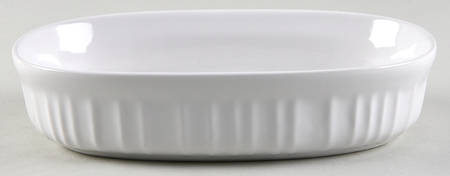 French White Oval Individual Casserole No Plastic Lid