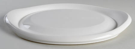 French White Plastic Lid for 2.5 Qt Oval Casserole