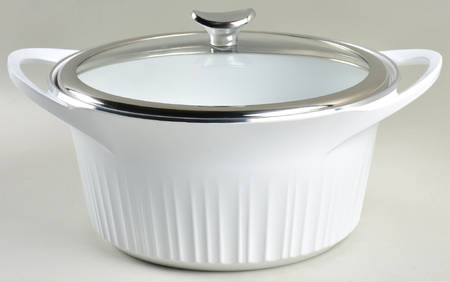 French White 5.5 Quart Metal Dutch Oven with Lid