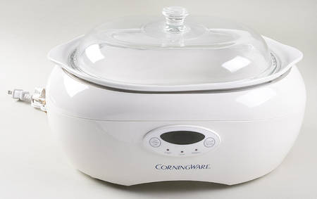 French White Digital 6 Qt Slow Cooker