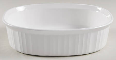 French White 1.5 Quart Oval Covered Casserole No Lid