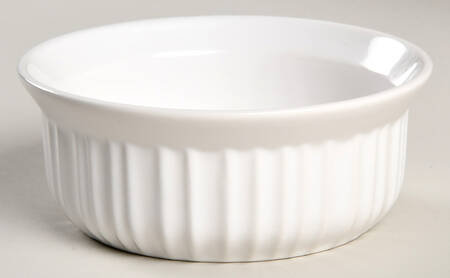 French White Individual Casserole-No Plastic Lid