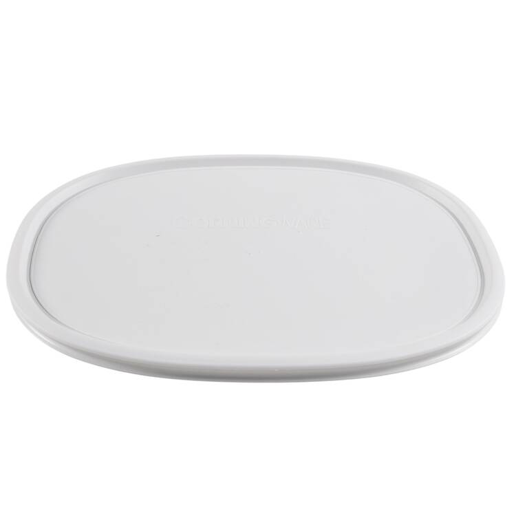French White Lid for 2.5 Quart Oval Covered Casserole