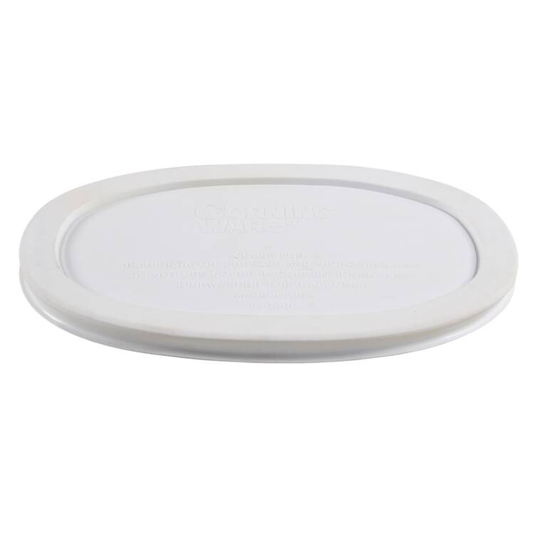 French White Plastic Lid for Oval Individual Casserole