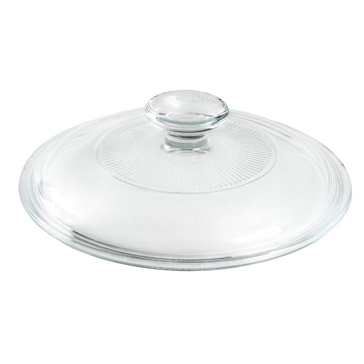 French White Lid for 1.5 Qt Round Casserole